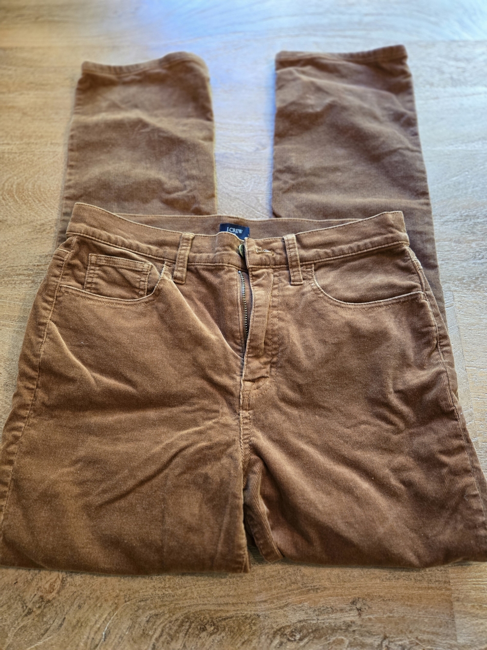 J.Crew Brown Stretch Corduroy Slim Straight Pants Size 28